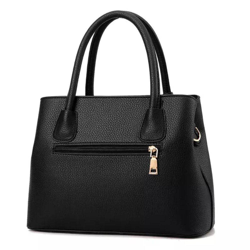 White Chic Sophistication Crossbody Leather Handbag - Picture 3 of 5